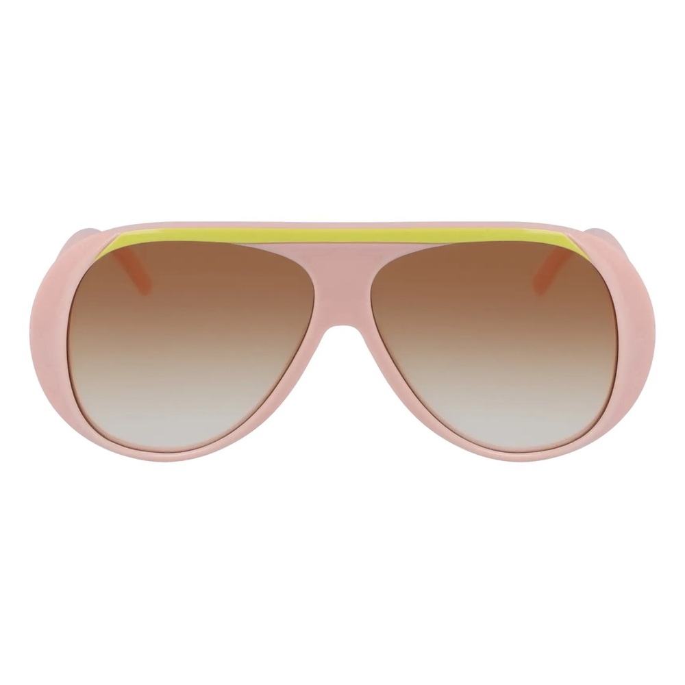 LONGCHAMP Rose Shield Aviator Unisex Sunglasses LO664S - Picture 3 of 3